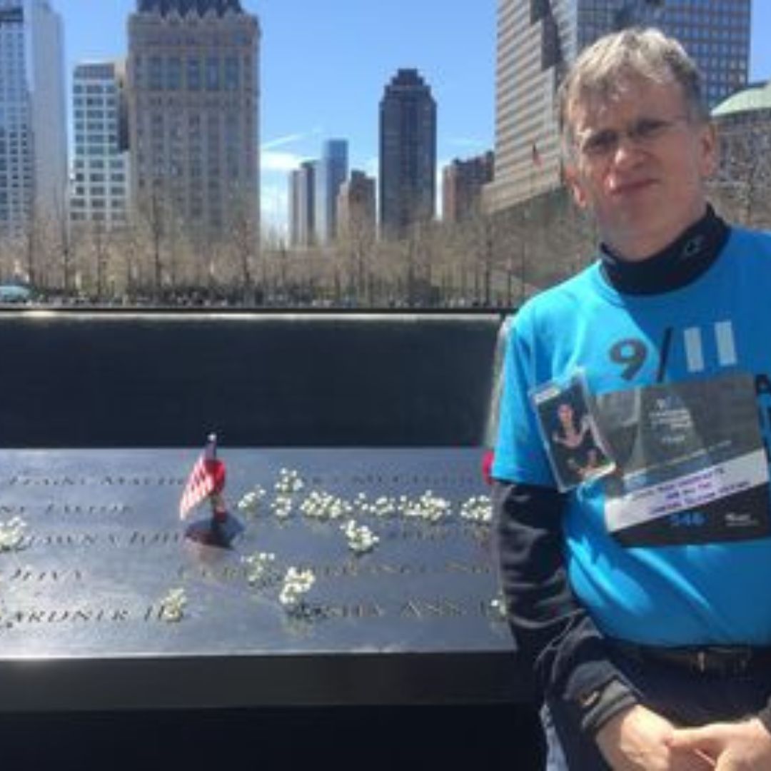 John Quinn at the Memorial on Race Day