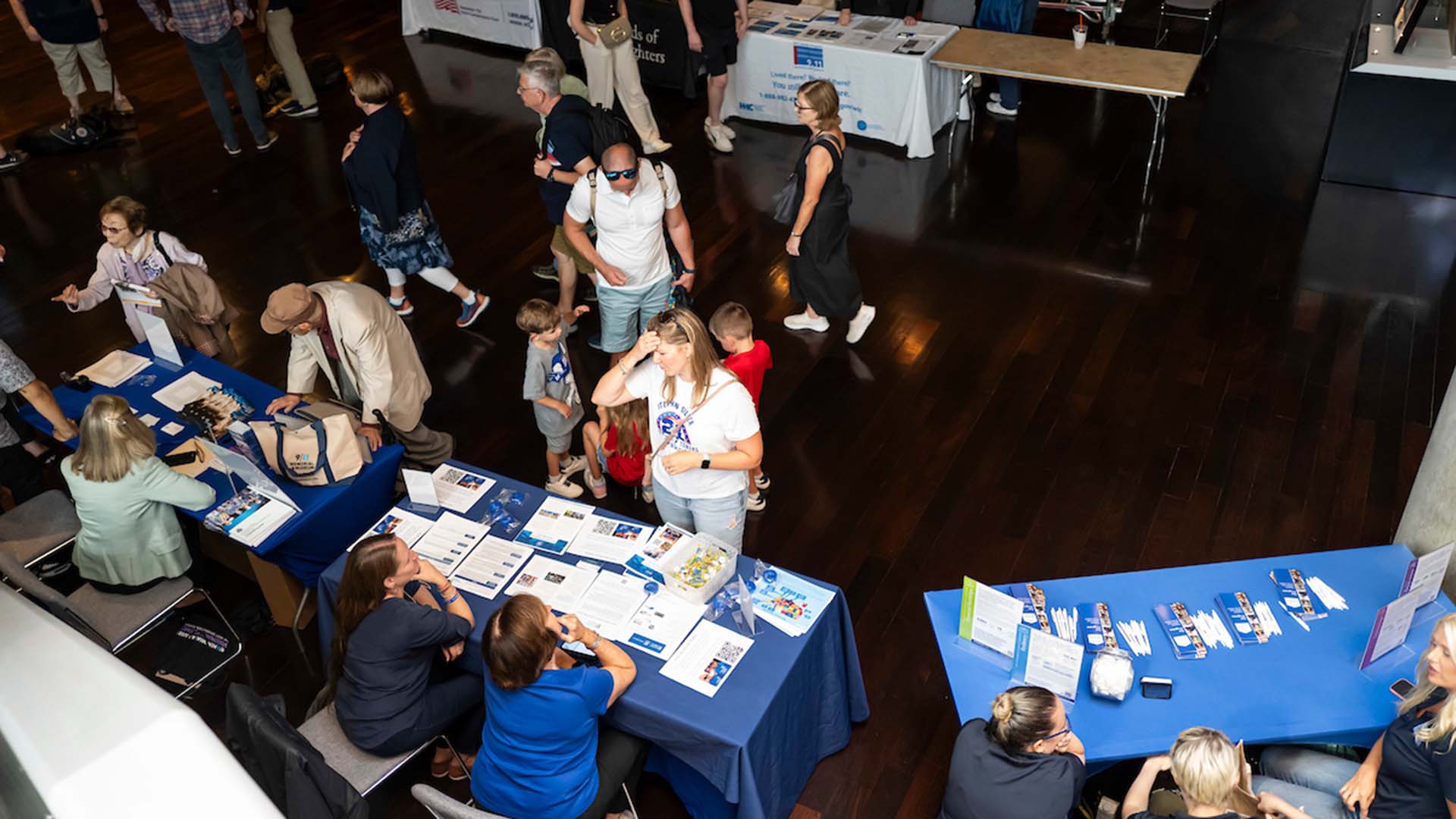 many people of all ages visited community partners' information tables