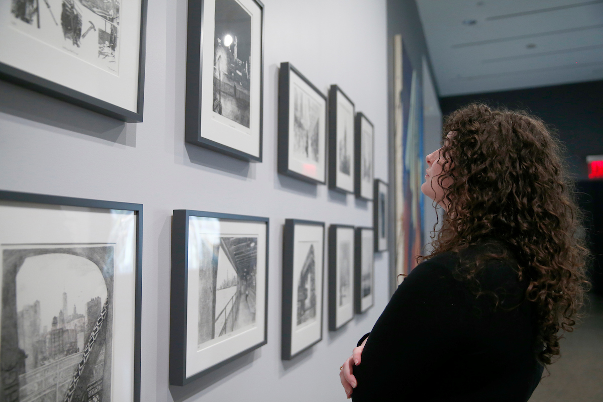 A gallery visitor 