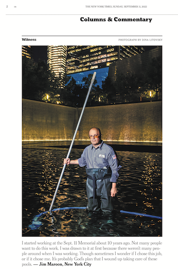 Cleaning the Memorial pools