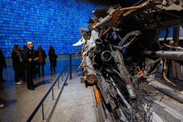 United States Navy Rear Admiral Carl Lahti visits the Museum. 